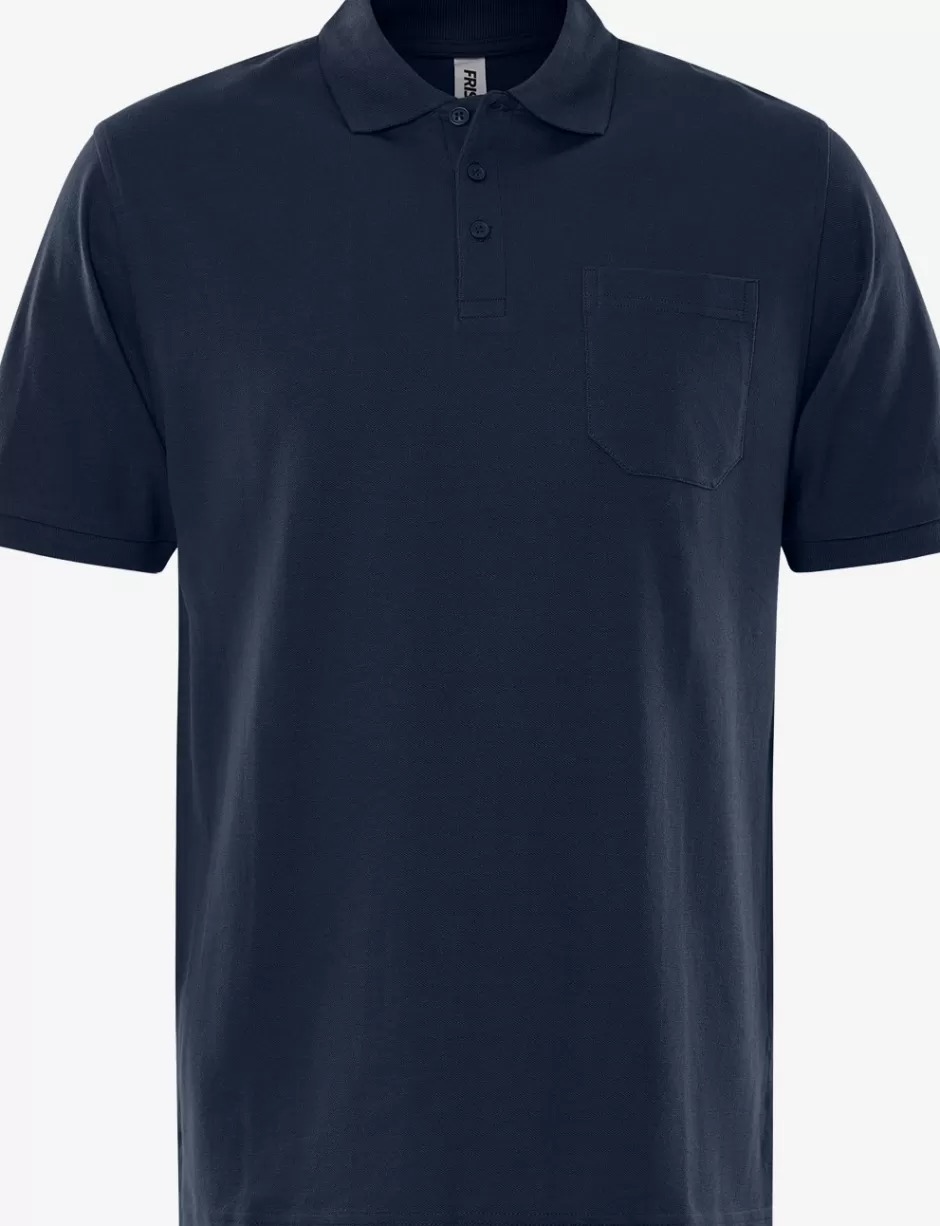 Store Fristads Acode Heavy Poloshirt K/Æ Med Brystlomme Mørk Marine - 544