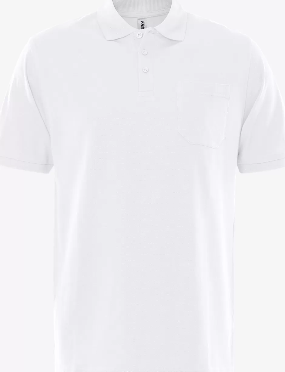 Online Fristads Acode Heavy Poloshirt K/Æ Med Brystlomme Hvid - 900