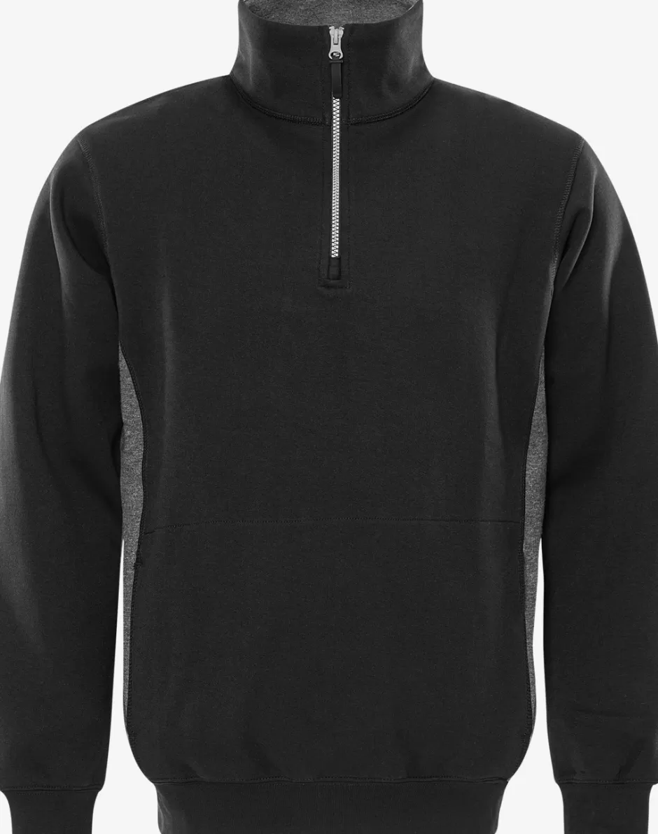 Store Fristads Acode Sweatshirt Med Lynlås Sort - 940