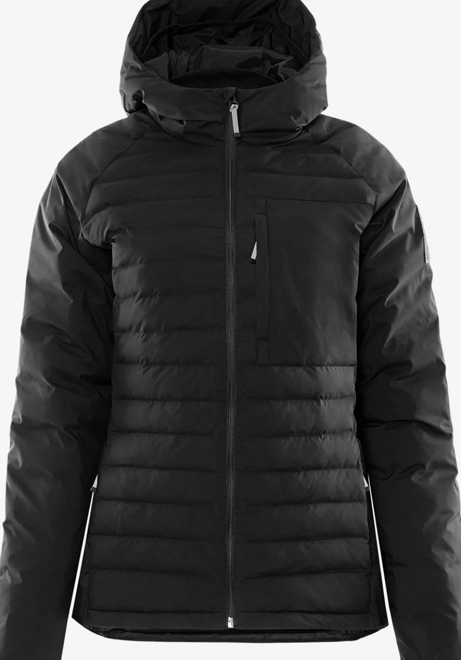 Store Fristads Atmos Primaloft® Pufferjakke Med Hætte Dame Sort - 940