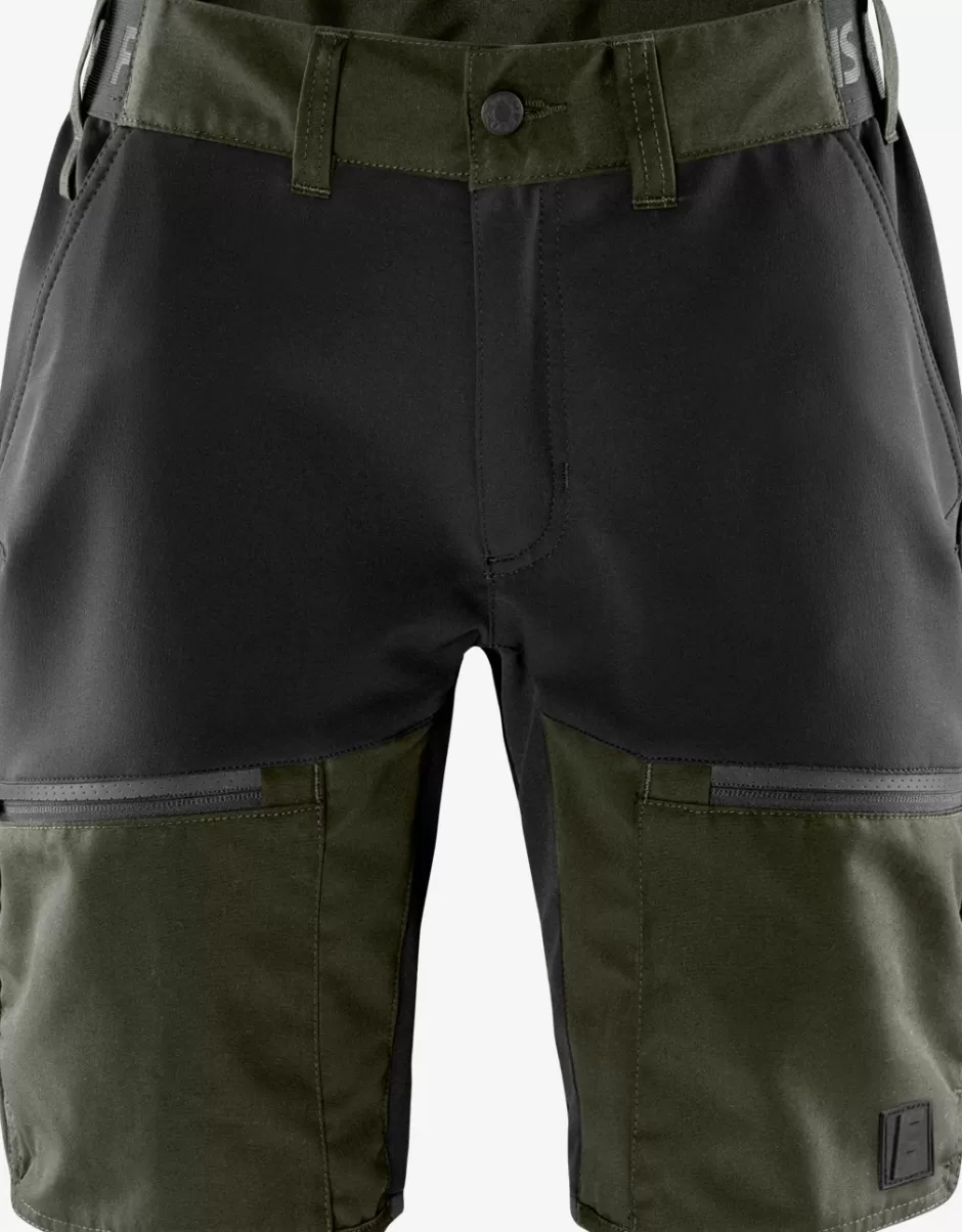 Discount Fristads Carbon Semistretch Outdoor Shorts Army grøn/Sort - 798