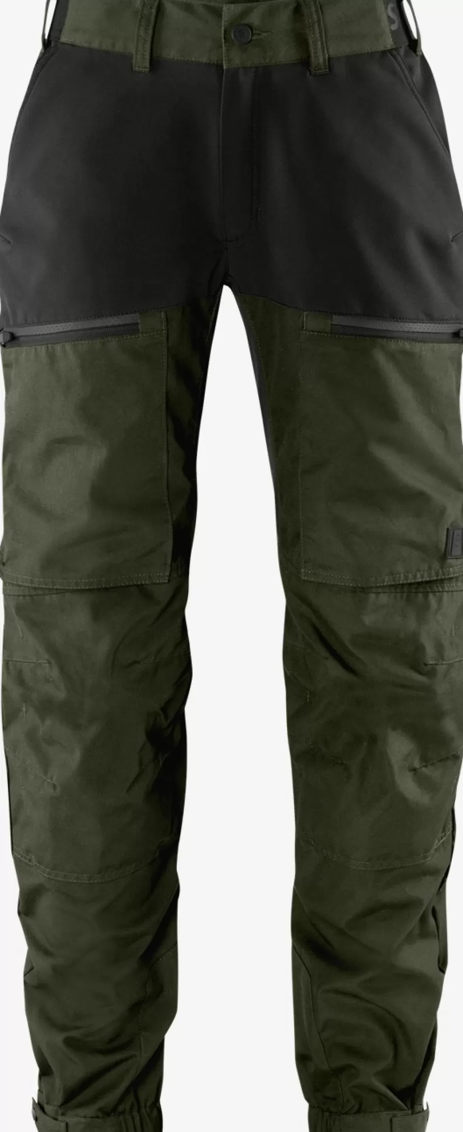 Fashion Fristads Carbon Semistretch Outdoorbuks, Dame Army grøn/Sort - 798