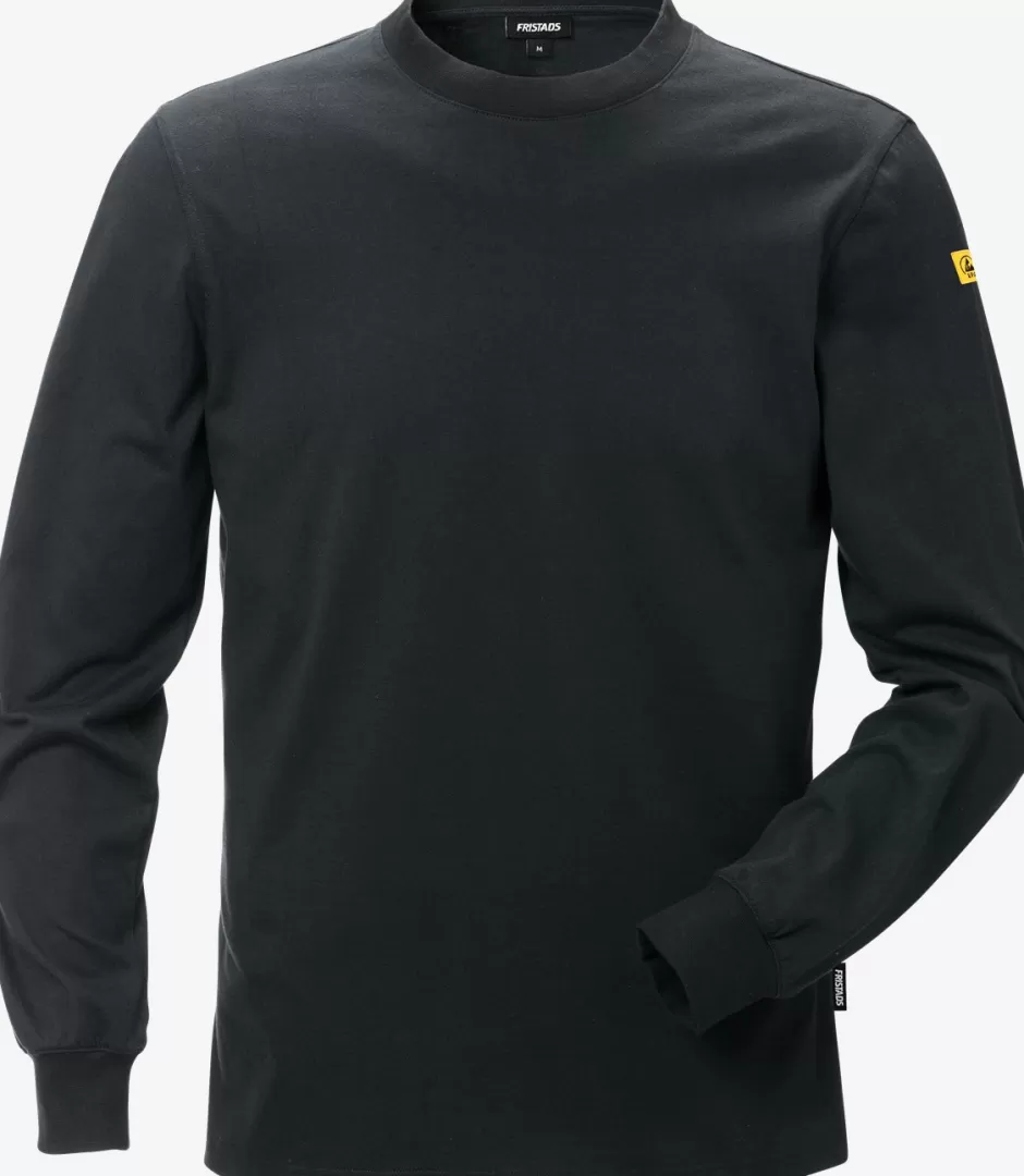 Discount Fristads ESD Langærmet T-shirt 7082 Sort - 940