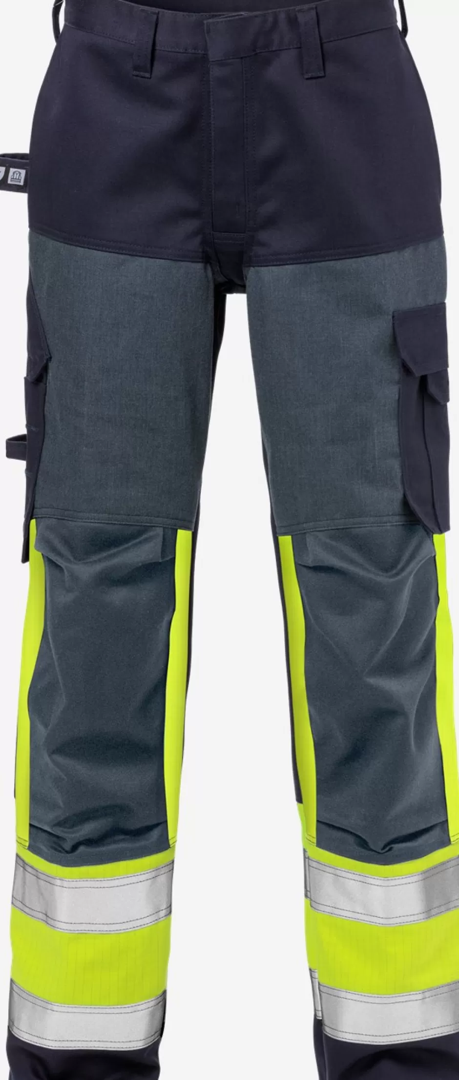 New Fristads Flame Hi Vis Bukser Dame Kl.1, 2591 FLAM Hi-Vis gul/Marine - 171