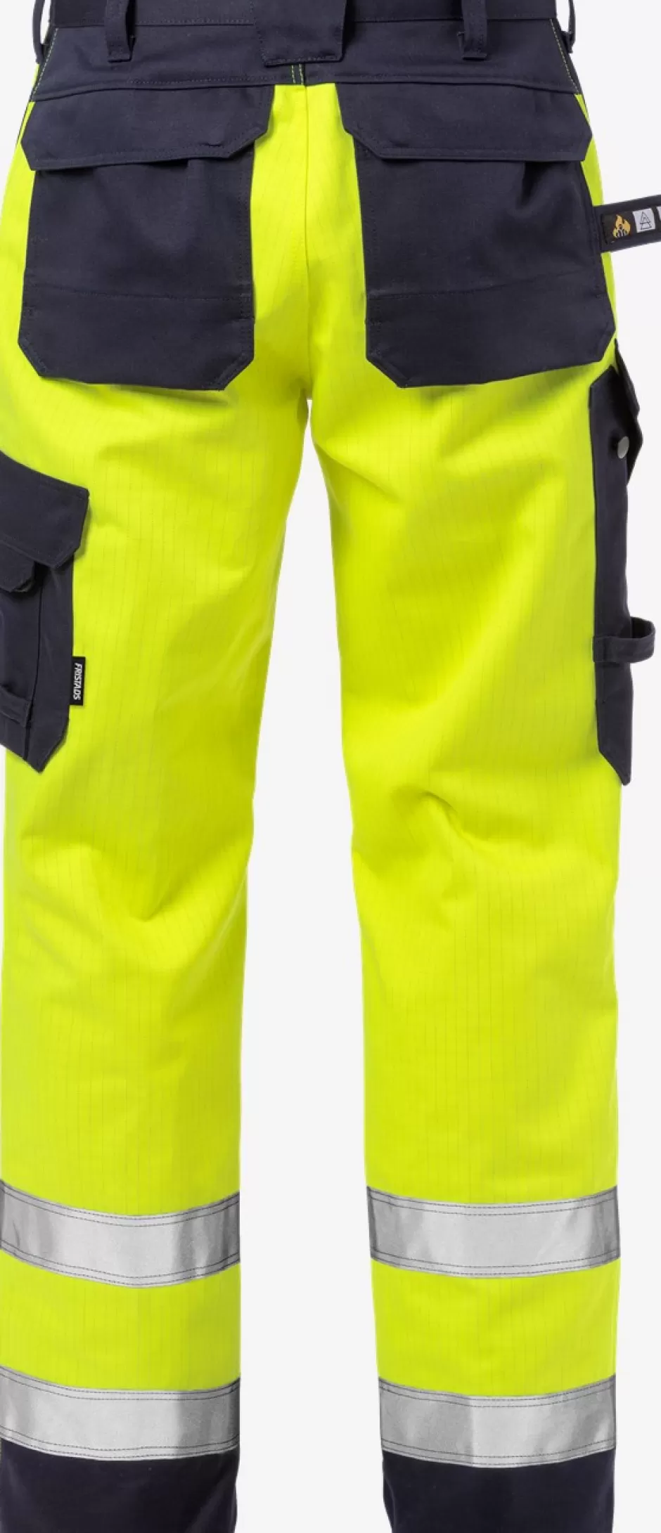 Outlet Fristads Flame Hi Vis Bukser Kl.2 2585 FLAM Hi-Vis gul/Marine - 171