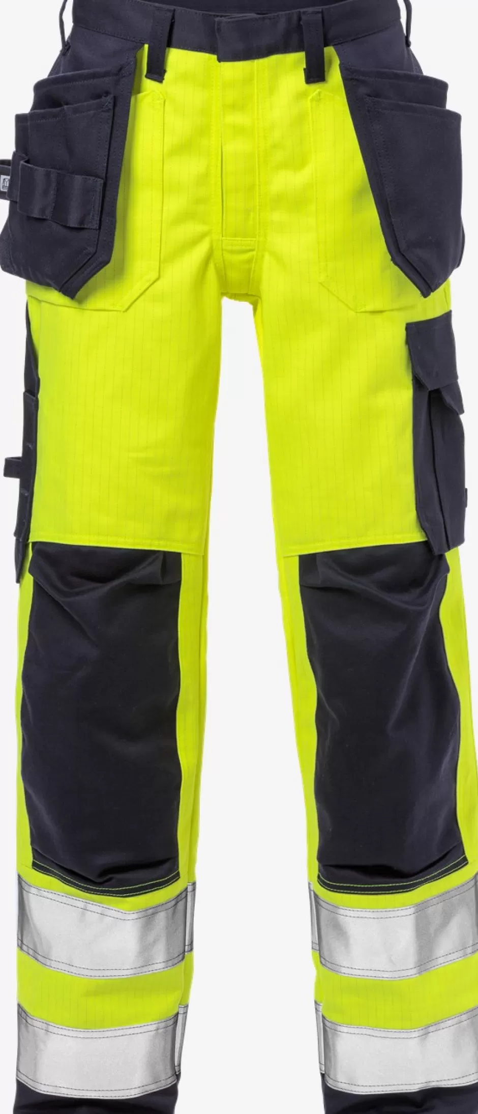 Flash Sale Fristads Flame Hi Vis Håndværker Bukser Dame Kl.2 2589 FLAM Hi-Vis gul/Marine - 171