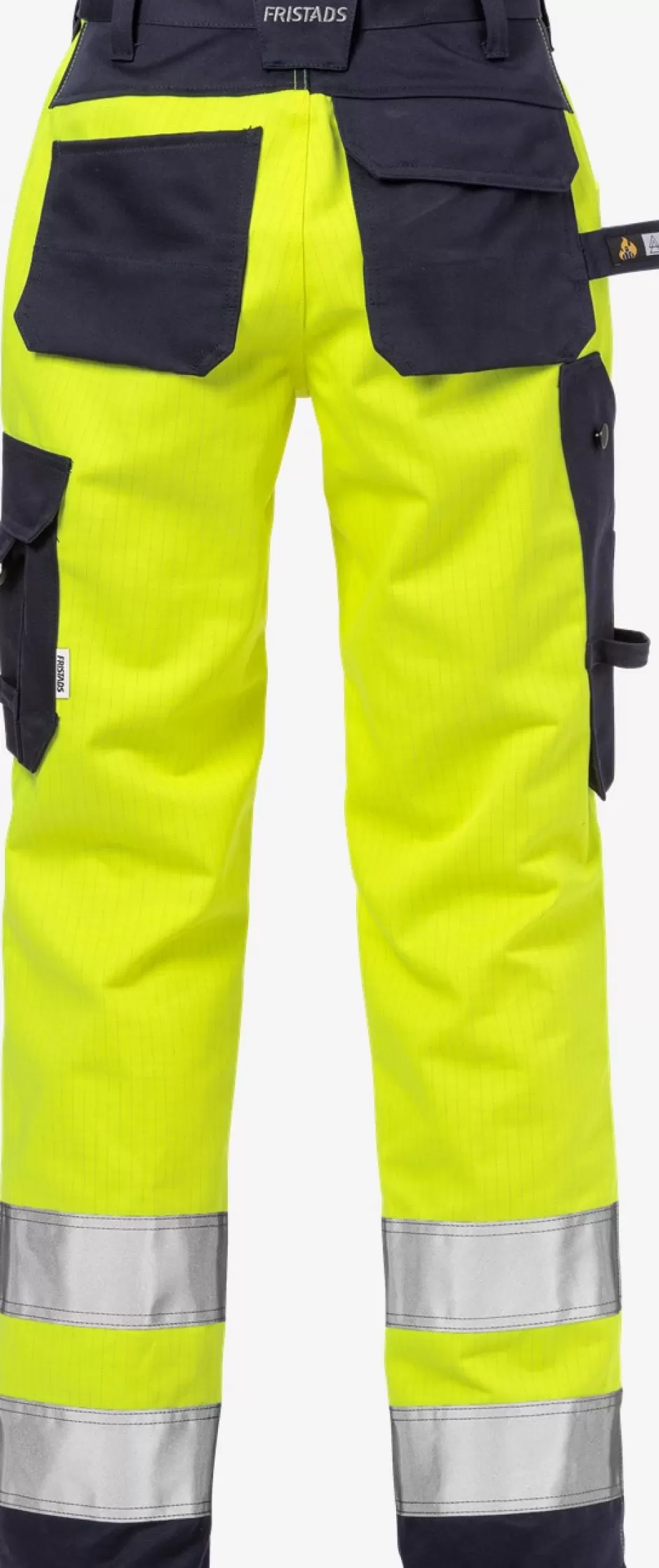 Flash Sale Fristads Flame Hi Vis Håndværker Bukser Dame Kl.2 2589 FLAM Hi-Vis gul/Marine - 171