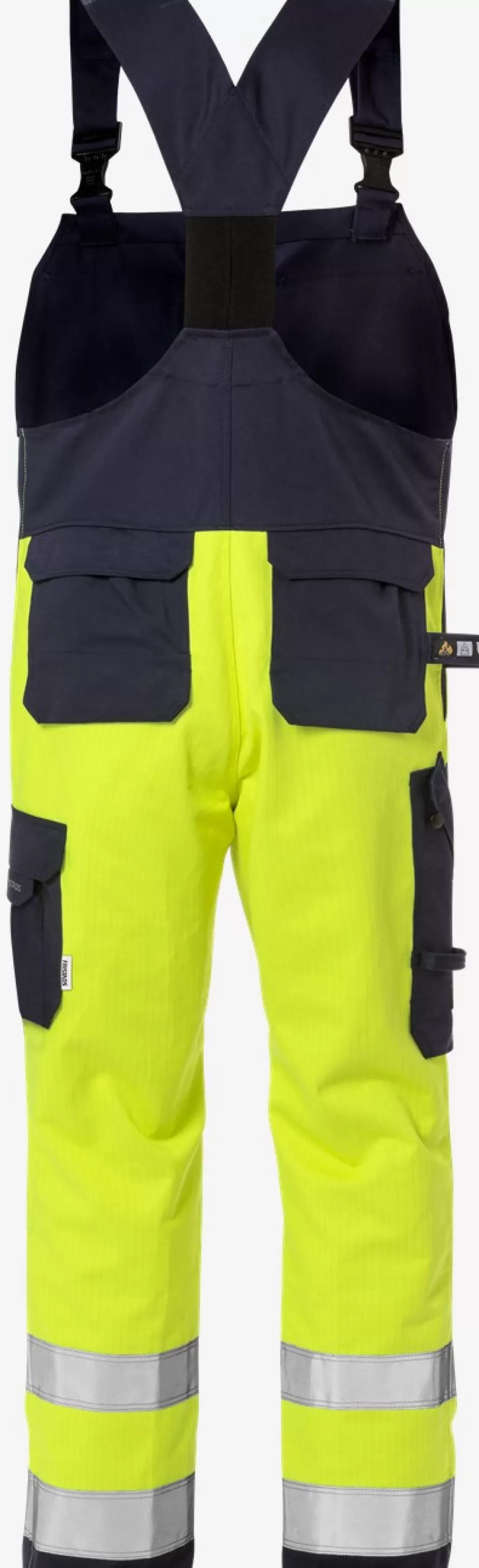 Discount Fristads Flame Hi Vis Overalls Kl.2 1584 FLAM Hi-Vis gul/Marine - 171