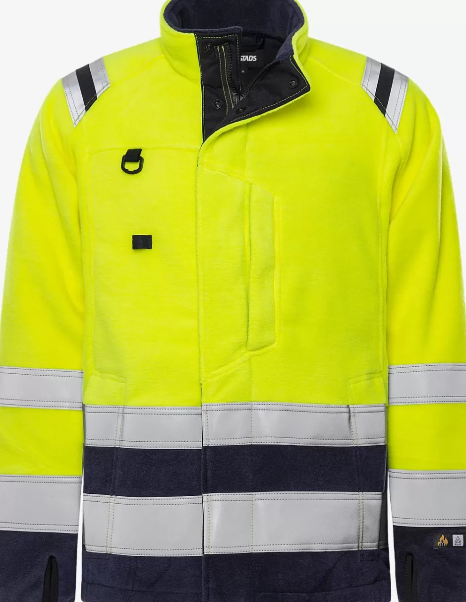 Online Fristads Flamestat Hi Vis Fleecejakke Kl.3 4063 ATF Hi-Vis gul/Marine - 171