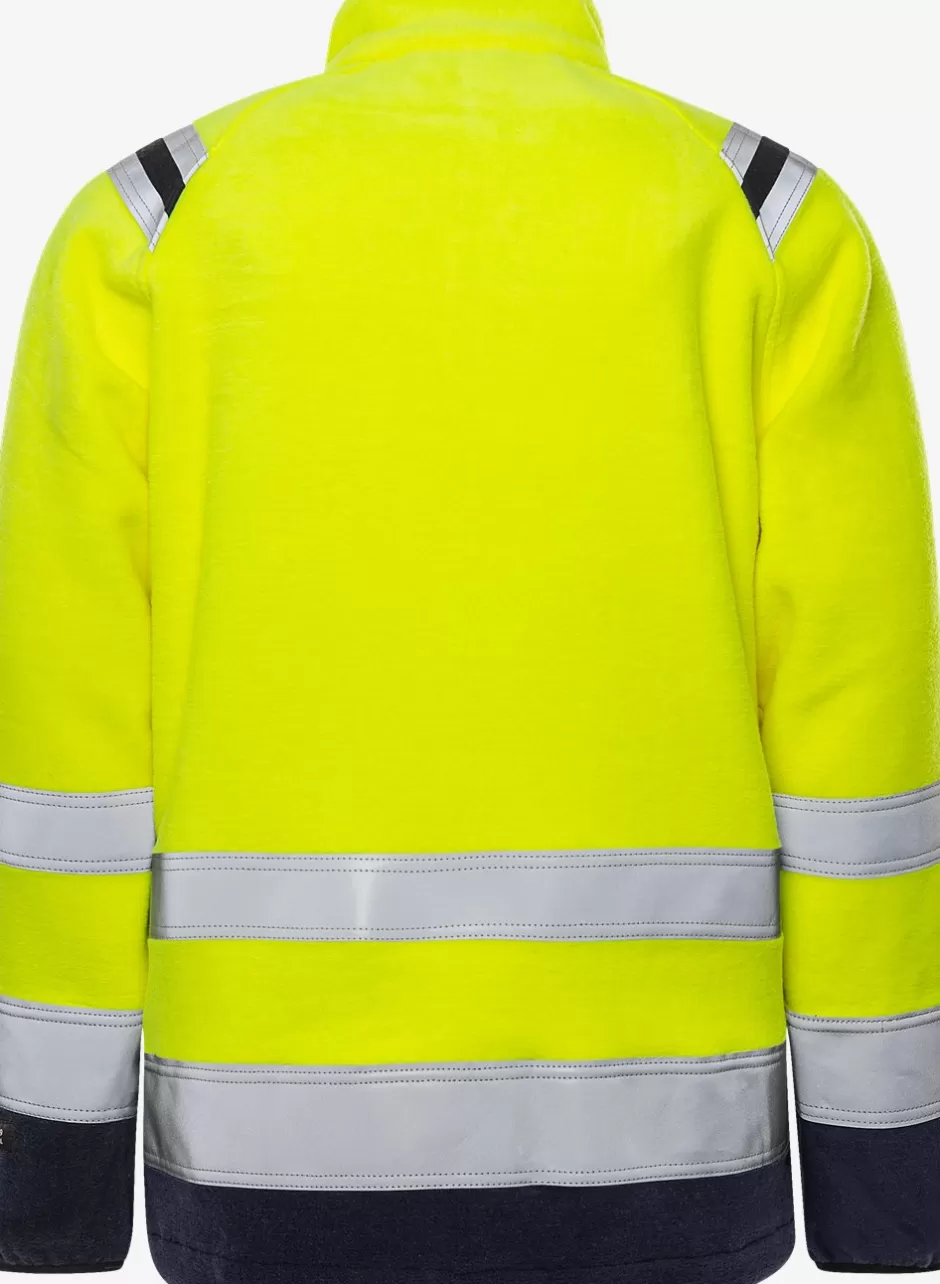 Online Fristads Flamestat Hi Vis Fleecejakke Kl.3 4063 ATF Hi-Vis gul/Marine - 171