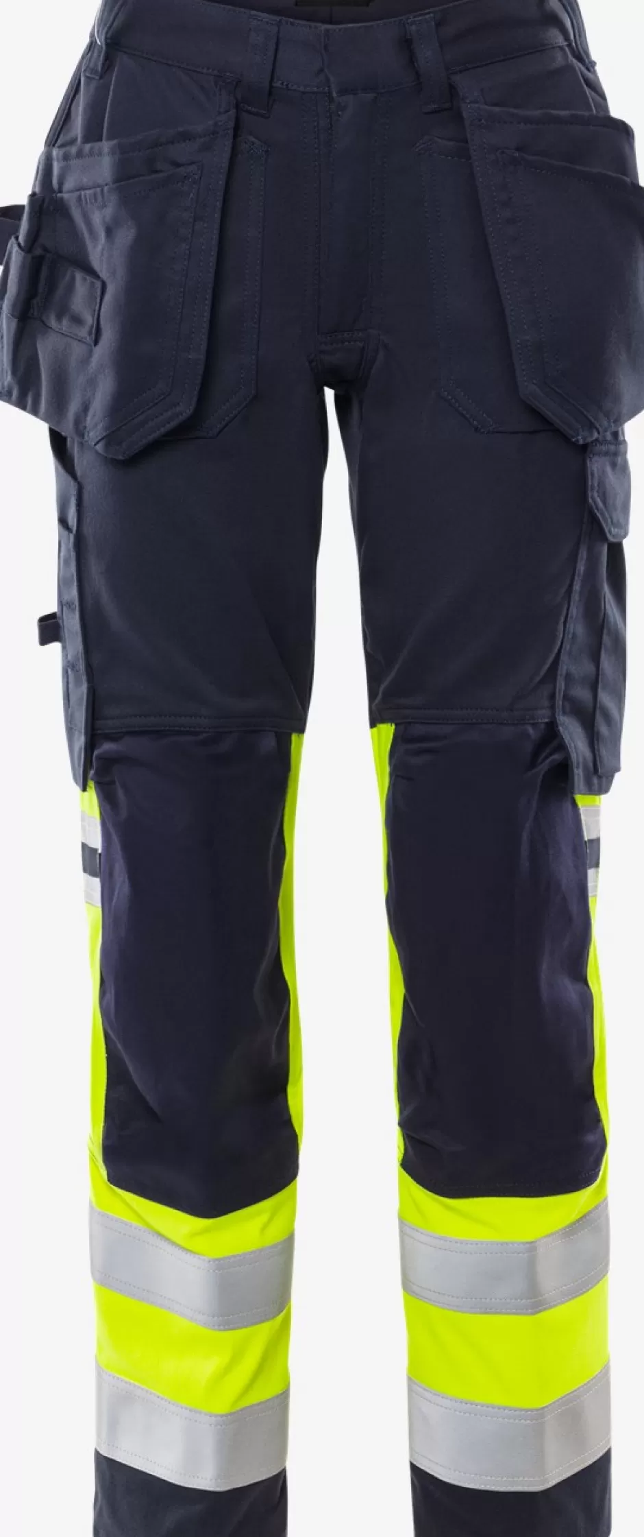 Cheap Fristads Flamestat Hi Vis Håndværker Stretchbukser Kl.1 2171 Dame ATHF Hi-Vis gul/Marine - 171