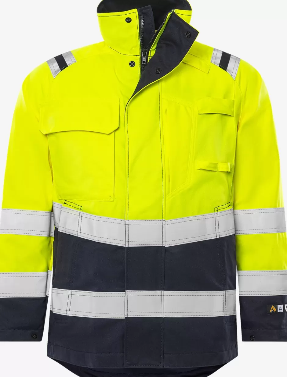 Online Fristads Flamestat Hi Vis Jakke Kl.3 4175 ATHS Hi-Vis gul/Marine - 171