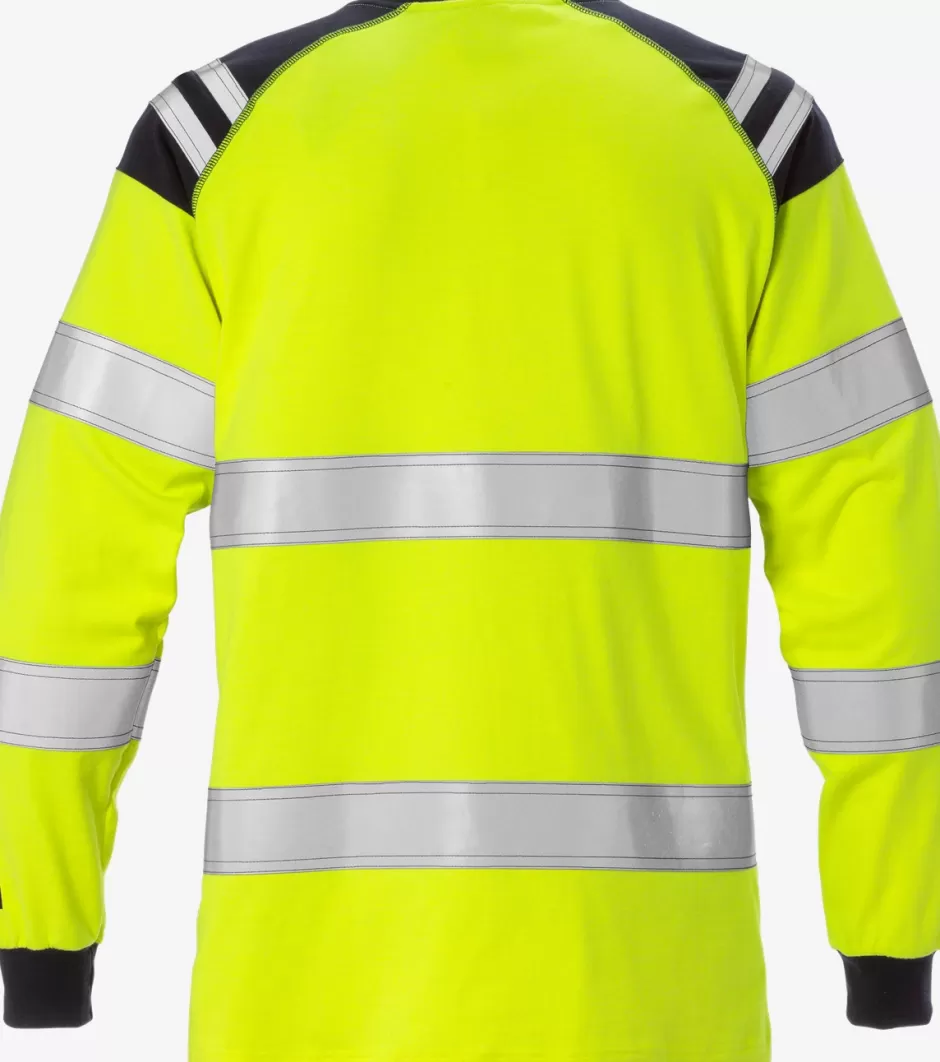 Best Fristads Flamestat Hi Vis Langærmet T-shirt Dame Kl. 3 TFLH Hi-Vis gul/Marine - 171