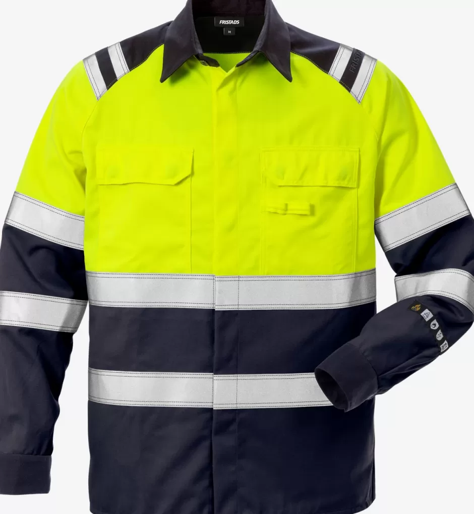 Online Fristads Flamestat Hi Vis Skjorte Kl.1 7051 ATS Hi-Vis gul/Marine - 171