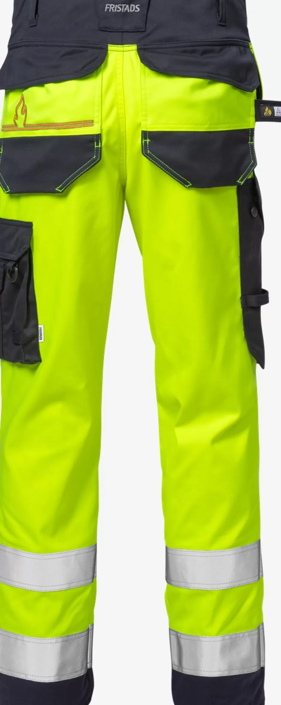 Hot Fristads Flamestat Hi Vis Stretchbukser Kl.2 2161 ATHF Hi-Vis gul/Marine - 171