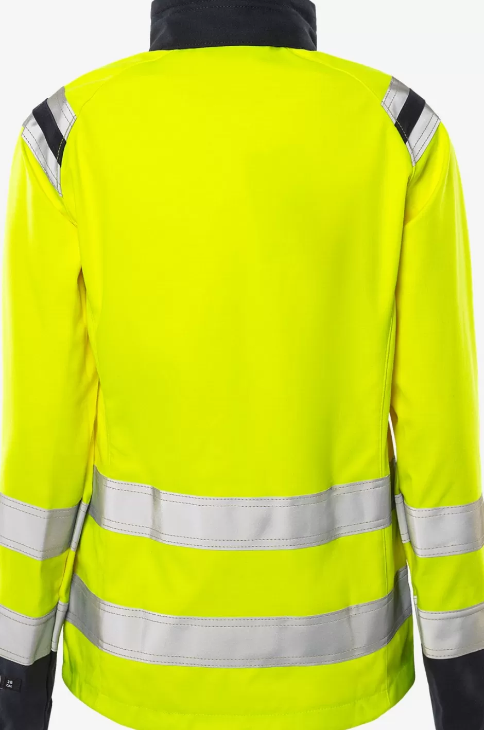 Outlet Fristads Flamestat High Vis Softshell Jakke Dame Kl.3 4076 FSS Hi-Vis gul/Marine - 171