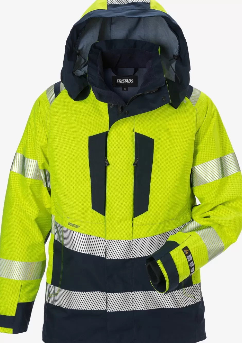 Outlet Fristads Flamestat HiVis GORE-TEX PYRAD® Skaljakke Dame Kl.3 4195 GXE Hi-Vis gul/Marine - 171