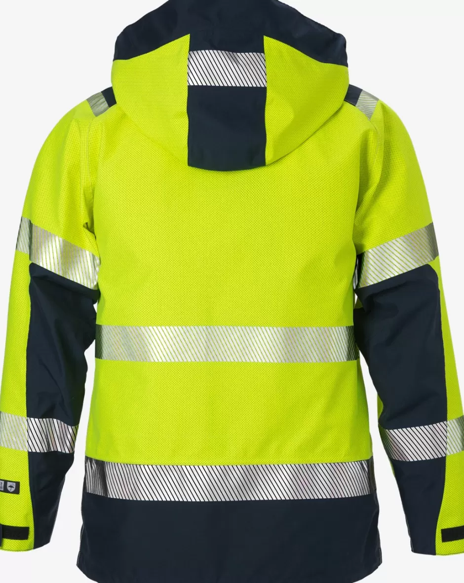 Outlet Fristads Flamestat HiVis GORE-TEX PYRAD® Skaljakke Dame Kl.3 4195 GXE Hi-Vis gul/Marine - 171