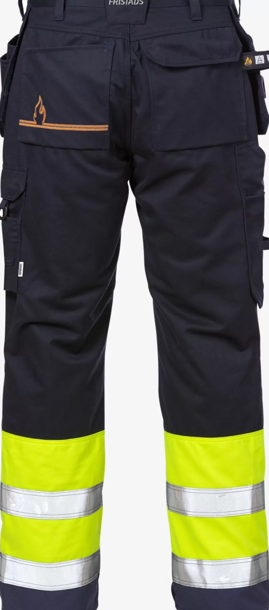 Store Fristads Flamestat HiVis Håndværkerbukser Kl.1 2074 ATHS Hi-Vis gul/Marine - 171