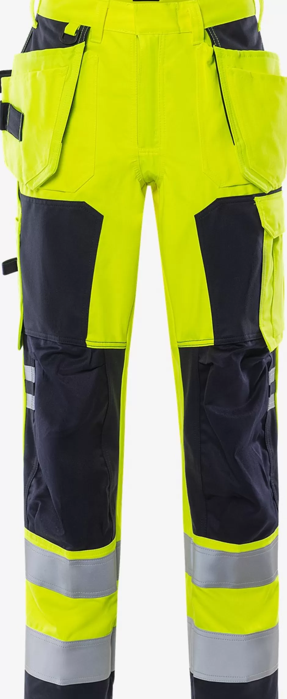 Discount Fristads Flamestat HiVis Håndværkerbukser Kl.2 2075 ATHS Hi-Vis gul/Marine - 171