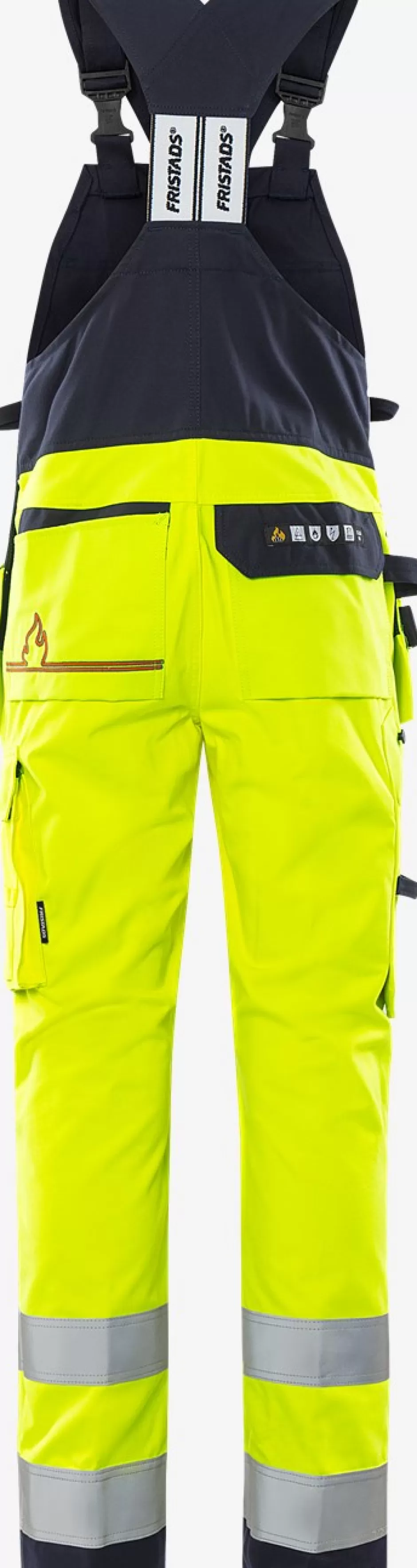 Cheap Fristads Flamestat HiVis Overalls Kl.2 1075 ATHS Hi-Vis gul/Marine - 171