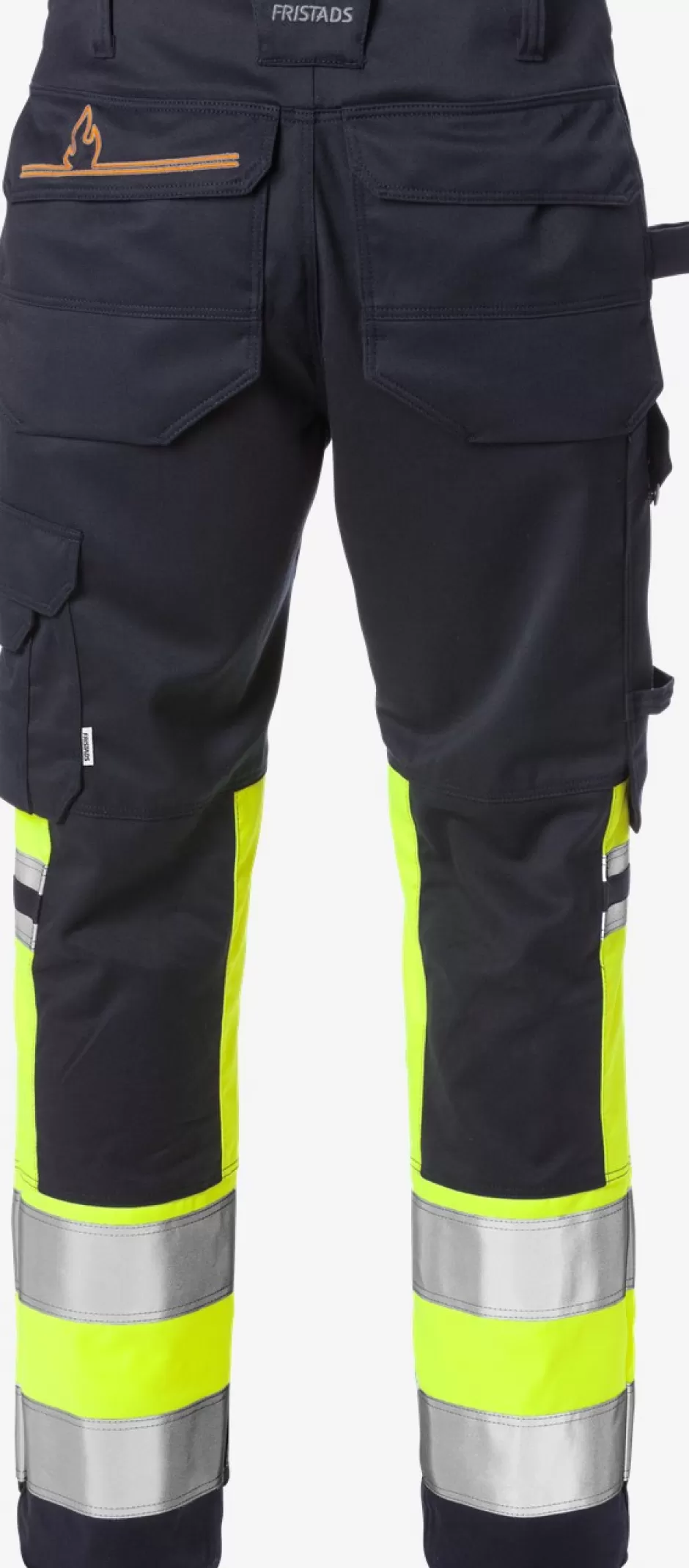 New Fristads Flamestat HiVis Stretch Bukser Kl.1 2162 ATHF Hi-Vis gul/Marine - 171