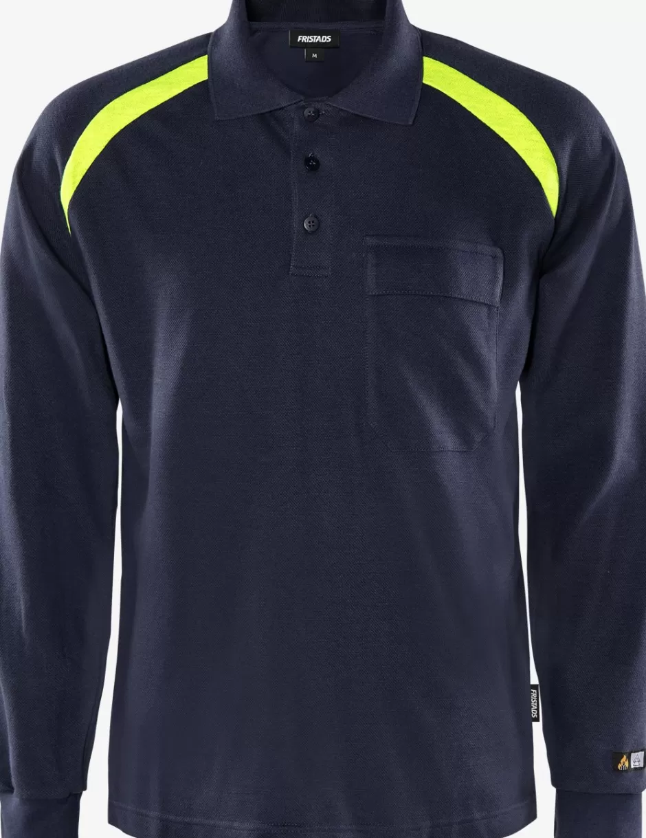 Hot Fristads Flamestat Langærmet Poloshirt 784 PFLA Marine - 540