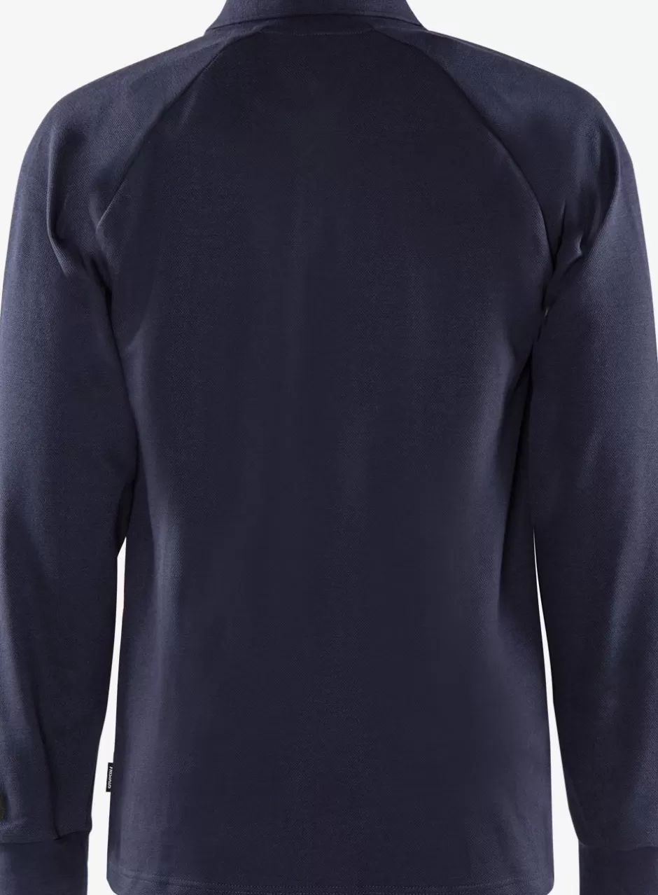 Hot Fristads Flamestat Langærmet Poloshirt 784 PFLA Marine - 540