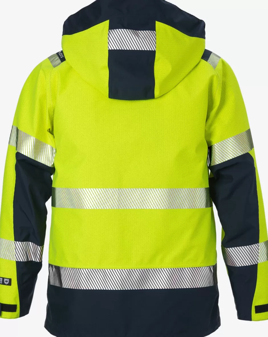 Store Fristads Flamstat HiVis GORE-TEX PYRAD® Skaljakke Kl.3 4095 GXE Hi-Vis gul/Marine - 171