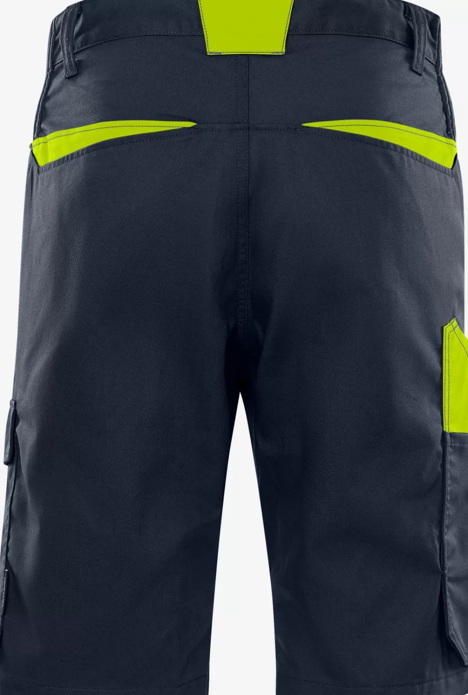 Clearance Fristads Green Shorts 2932 GWM Mørk Marine/Hi-Vis gul - 557