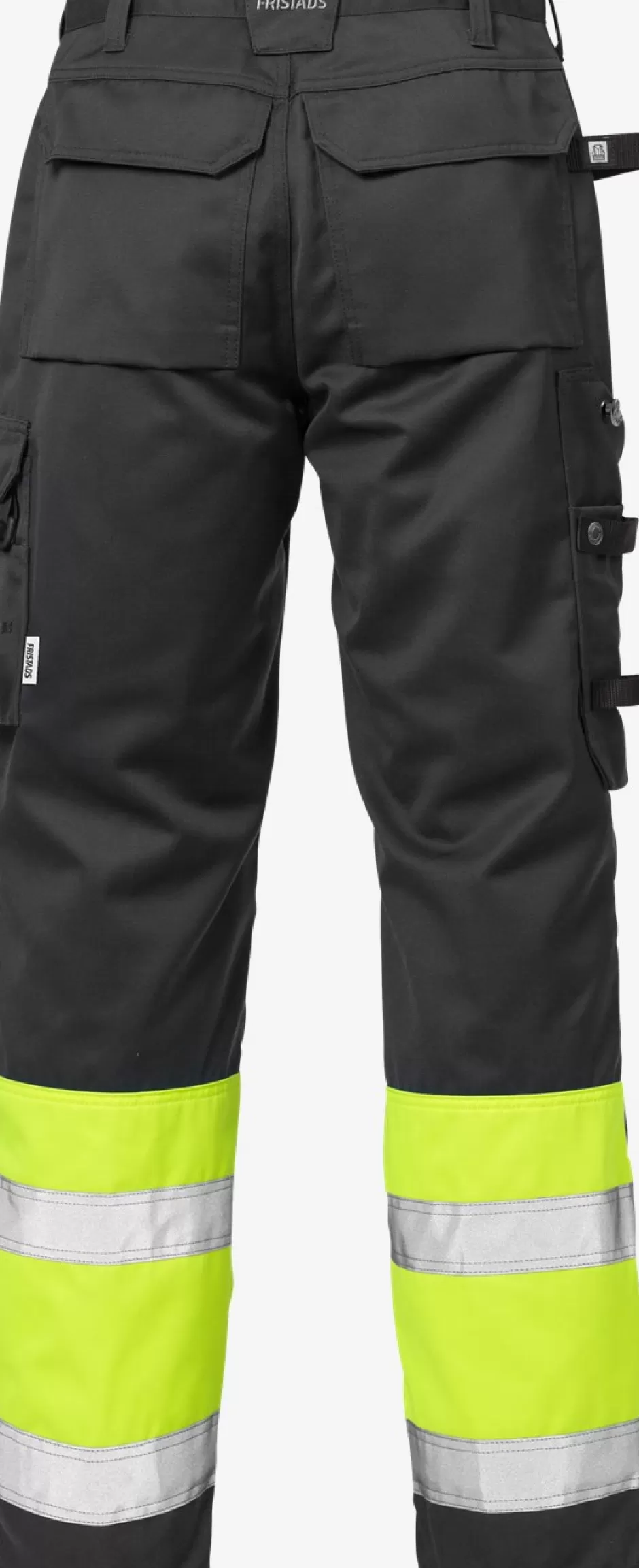 Store Fristads Hi Vis Bukser Kl.1 2032 Hi-Vis Gul/Sort - 196