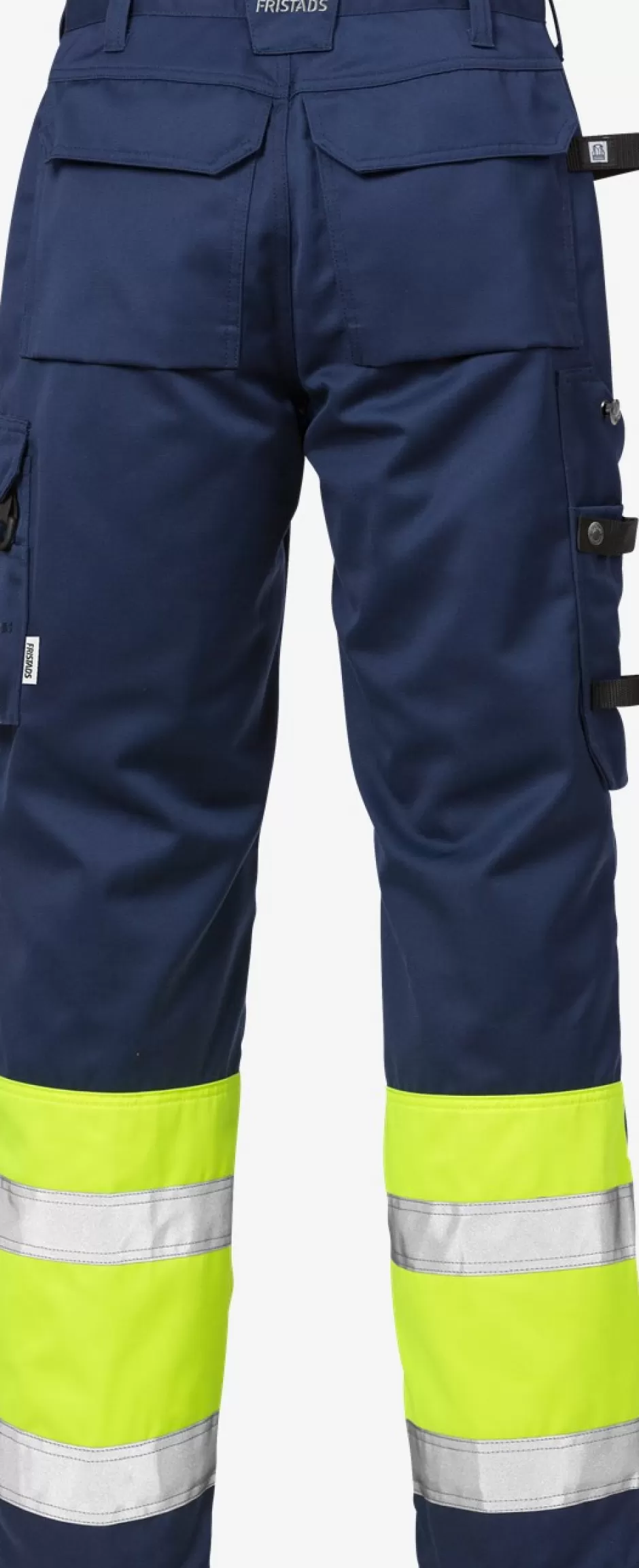 Sale Fristads Hi Vis Bukser Kl.1 2032 Hi-Vis gul/Marine - 171