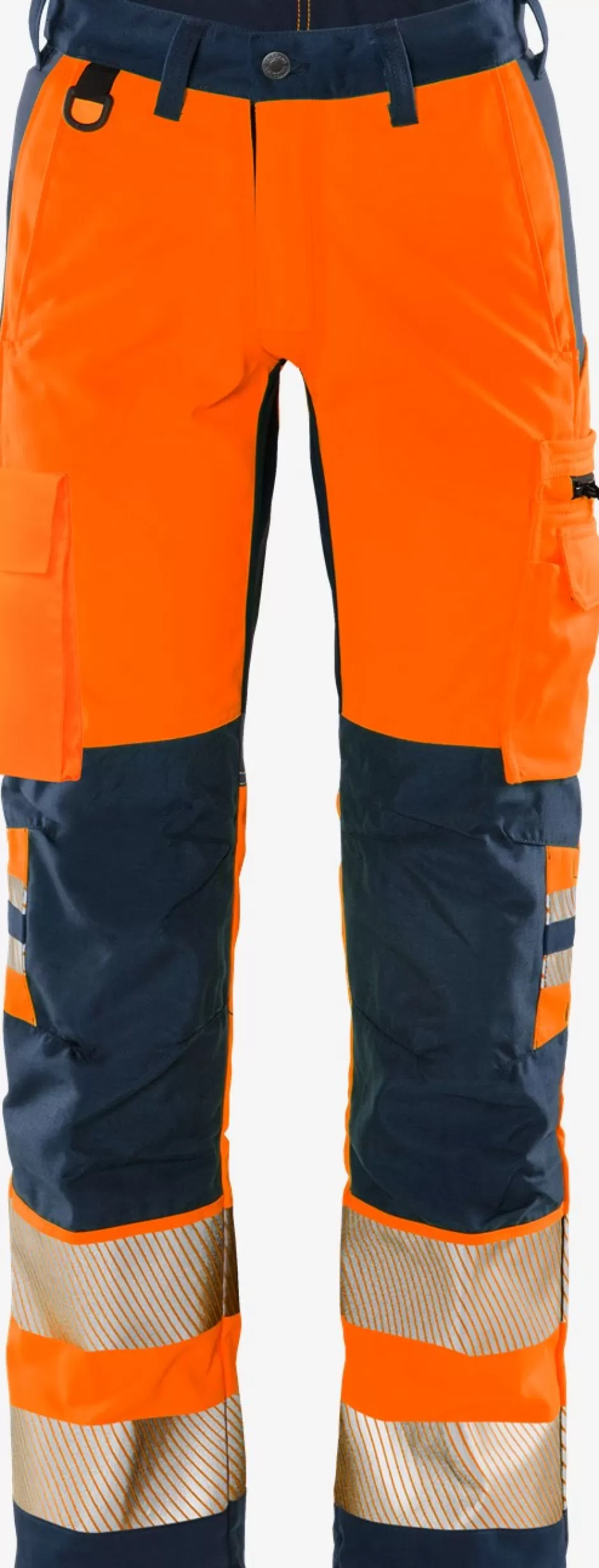 Cheap Fristads Hi Vis Bukser Kl.2, Flexforce Hi-Vis Orange/Marine - 271