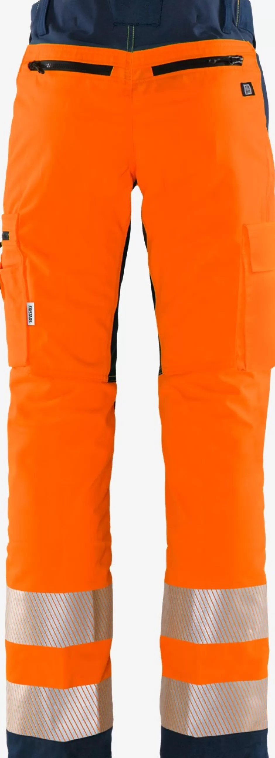 Cheap Fristads Hi Vis Bukser Kl.2, Flexforce Hi-Vis Orange/Marine - 271