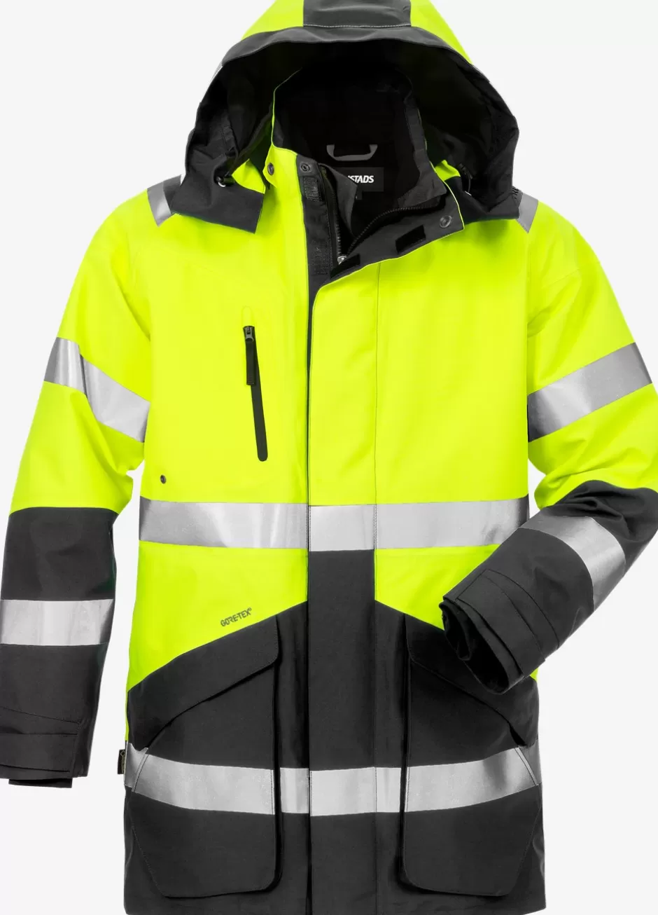 Clearance Fristads Hi Vis GORE-TEX Vinterparka Kl.3 4989 Hi-Vis Gul/Sort - 196