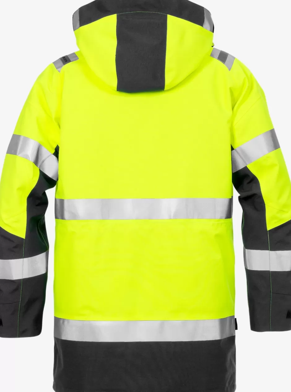 Clearance Fristads Hi Vis GORE-TEX Vinterparka Kl.3 4989 Hi-Vis Gul/Sort - 196