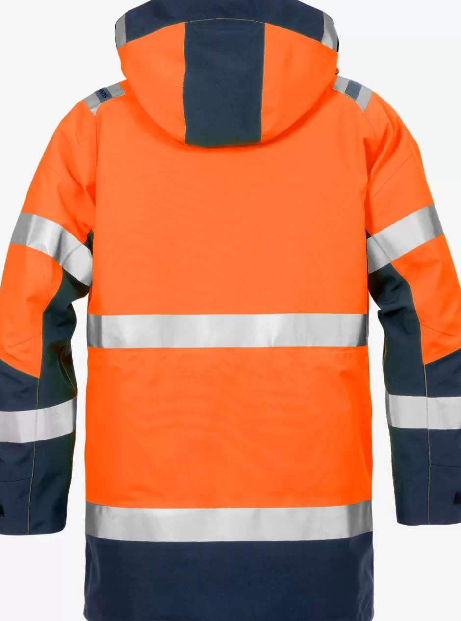 Shop Fristads Hi Vis GORE-TEX Vinterparka Kl.3 4989 Hi-Vis Orange/Marine - 271