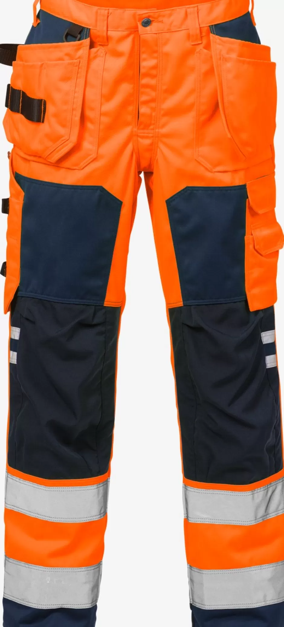 Best Fristads Hi Vis Håndværker Bukser Kl.2 2025 Hi-Vis Orange/Marine - 271