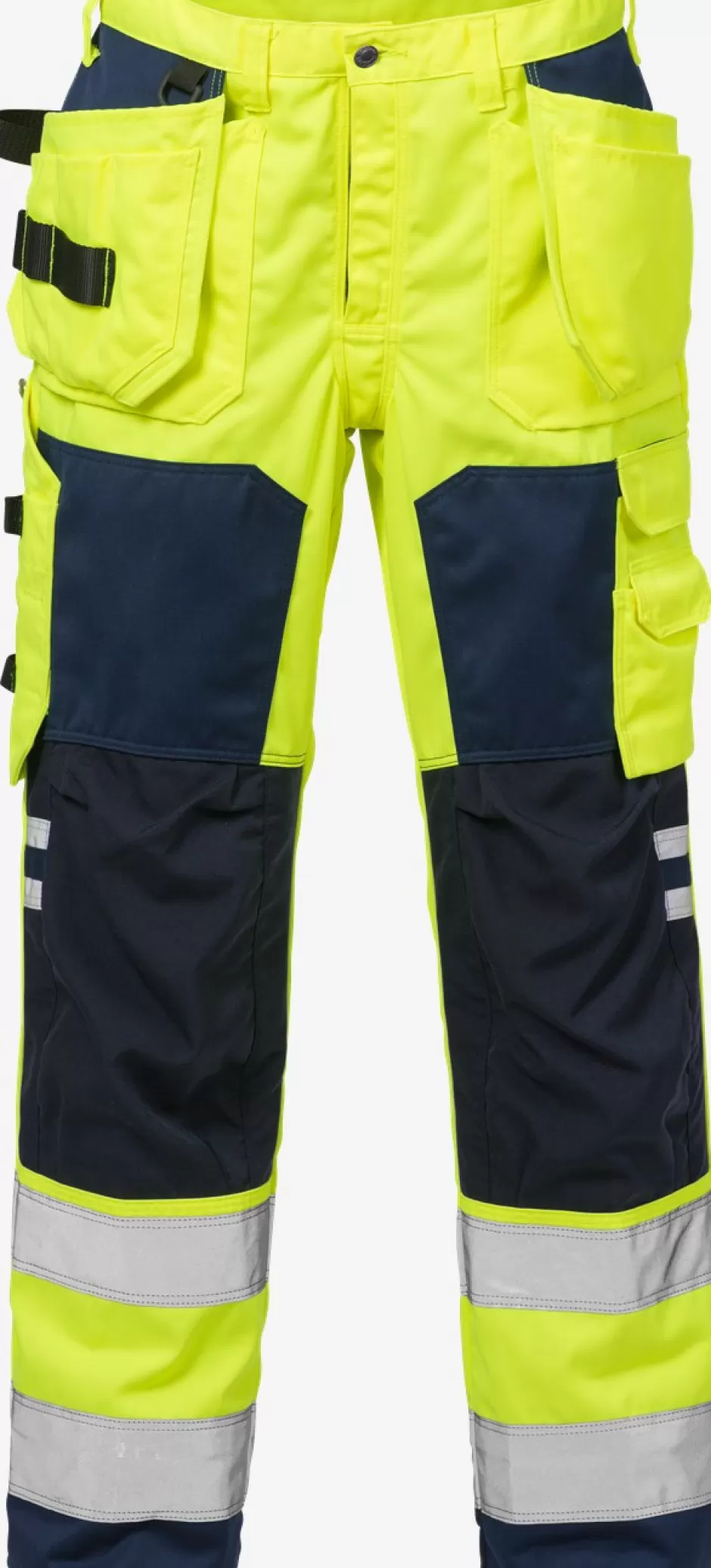 Flash Sale Fristads Hi Vis Håndværker Bukser Kl.2 2025 Hi-Vis gul/Marine - 171