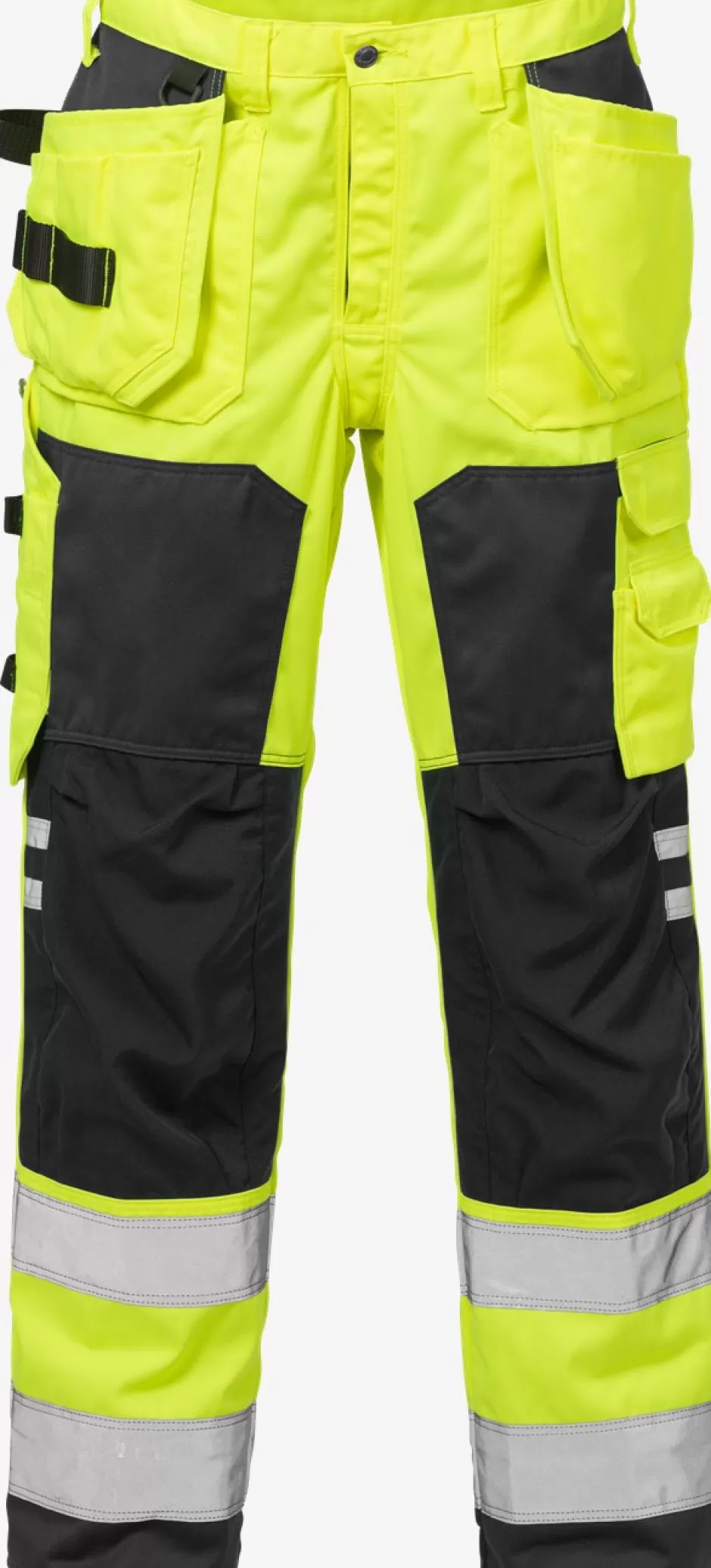 Discount Fristads Hi Vis Håndværker Bukser Kl.2 2025 Hi-Vis Gul/Sort - 196