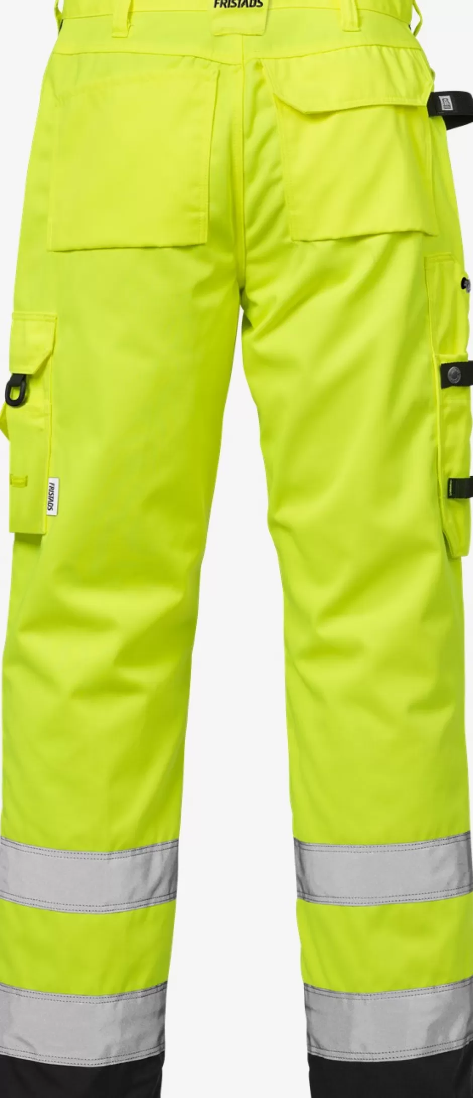 Discount Fristads Hi Vis Håndværker Bukser Kl.2 2025 Hi-Vis Gul/Sort - 196