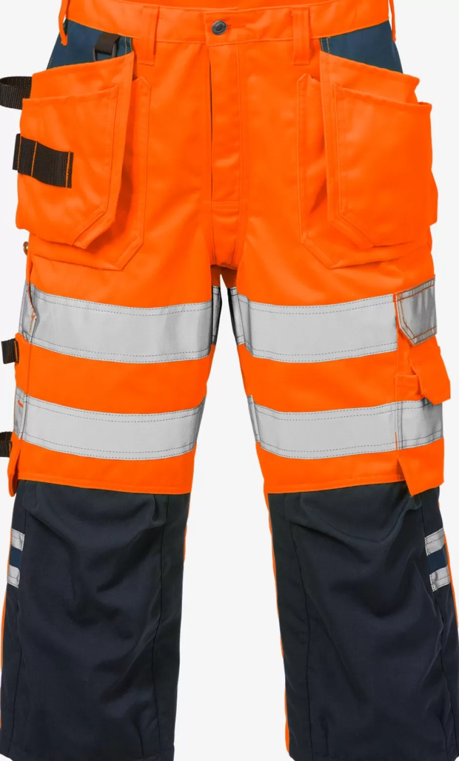 Sale Fristads Hi Vis Håndværker Knickers Kl.2 2027 Hi-Vis Orange/Marine - 271