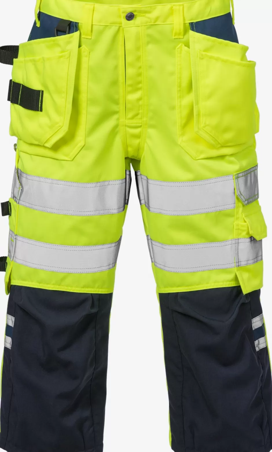 Shop Fristads Hi Vis Håndværker Knickers Kl.2 2027 Hi-Vis gul/Marine - 171