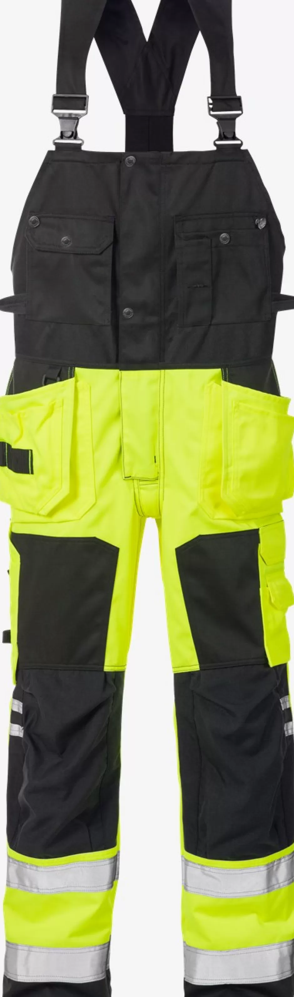 Shop Fristads Hi Vis Håndværker Overalls Kl.2 1014 Hi-Vis Gul/Sort - 196