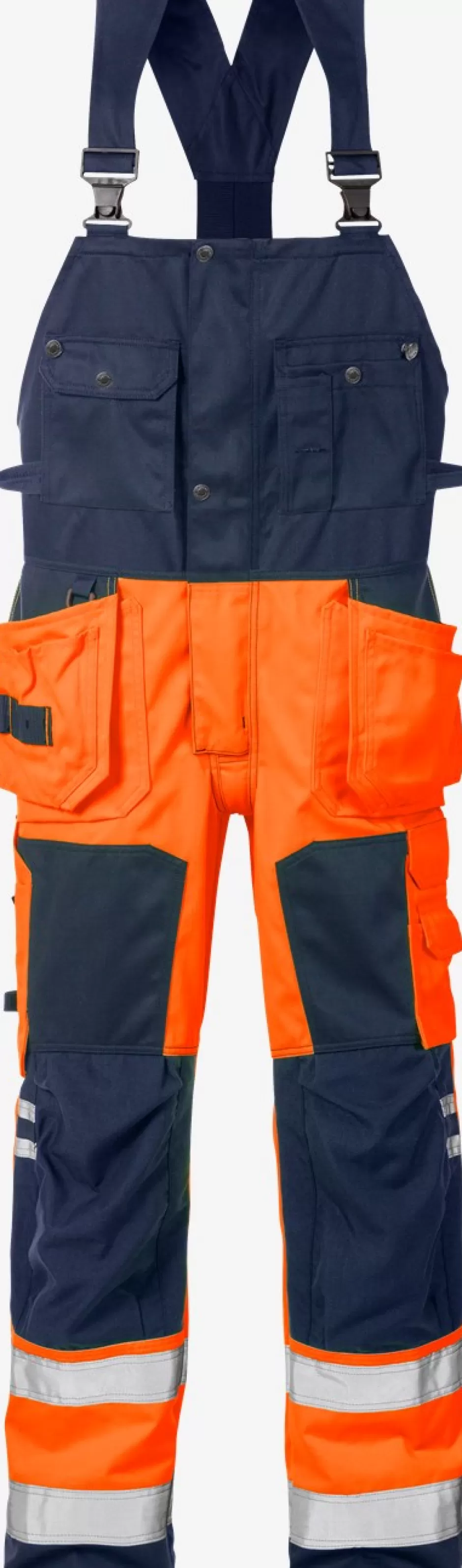 Fashion Fristads Hi Vis Håndværker Overalls Kl.2 1014 Hi-Vis Orange/Marine - 271