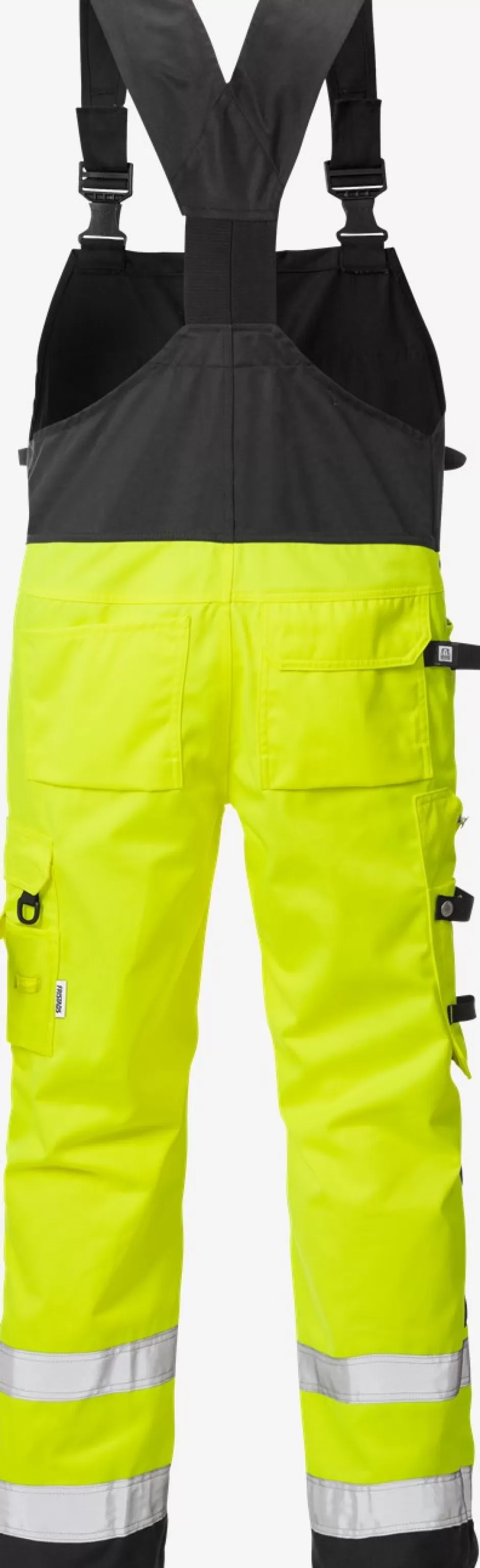 Shop Fristads Hi Vis Håndværker Overalls Kl.2 1014 Hi-Vis Gul/Sort - 196