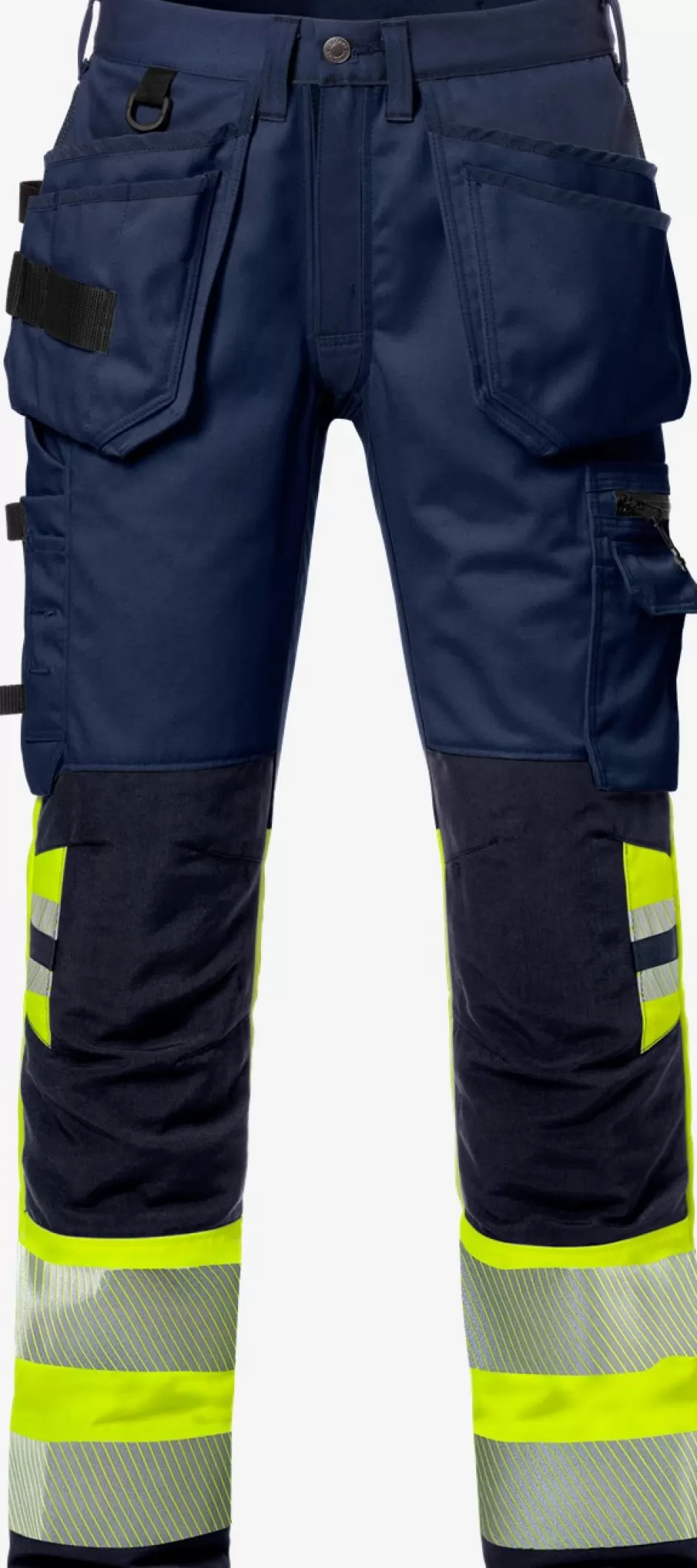 Shop Fristads Hi Vis Håndværker Stretch Bukser Dame Kl 1 2709 Hi-Vis gul/Marine - 171