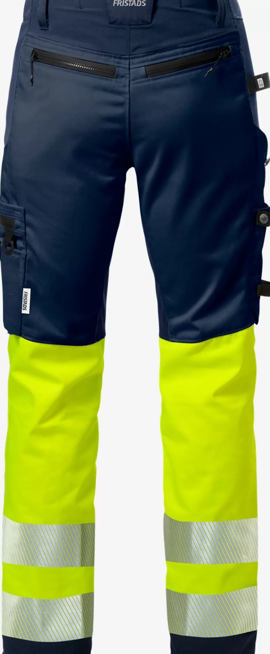 Shop Fristads Hi Vis Håndværker Stretch Bukser Dame Kl 1 2709 Hi-Vis gul/Marine - 171