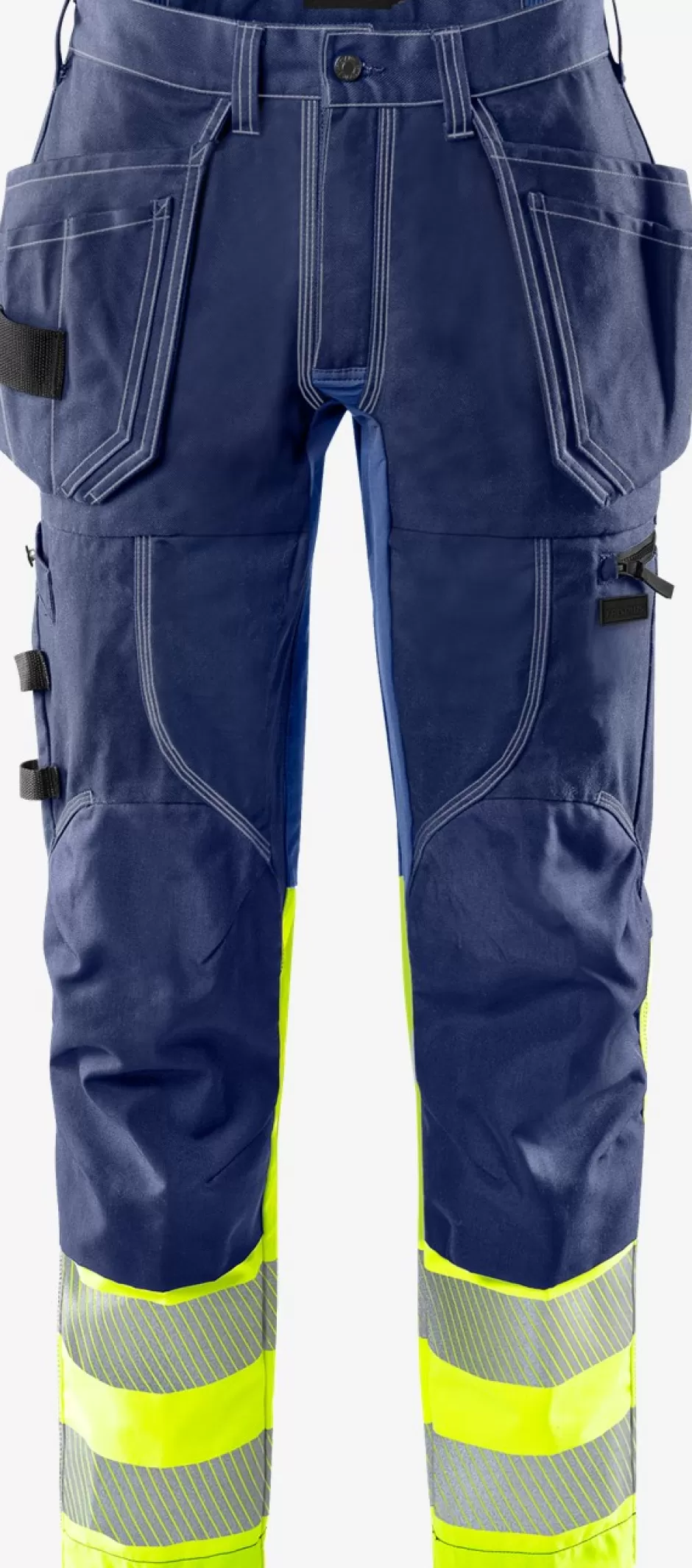 Fashion Fristads Hi Vis Håndværker Stretch Bukser Kl.1 2608 Hi-Vis gul/Marine - 171