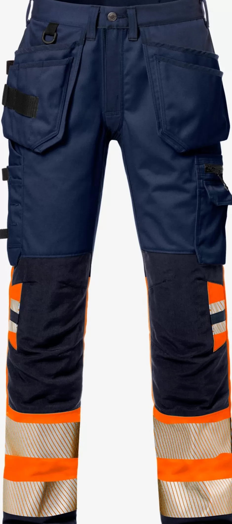 Cheap Fristads Hi Vis Håndværker Stretch Bukser Kl.1 2706 Hi-Vis Orange/Marine - 271